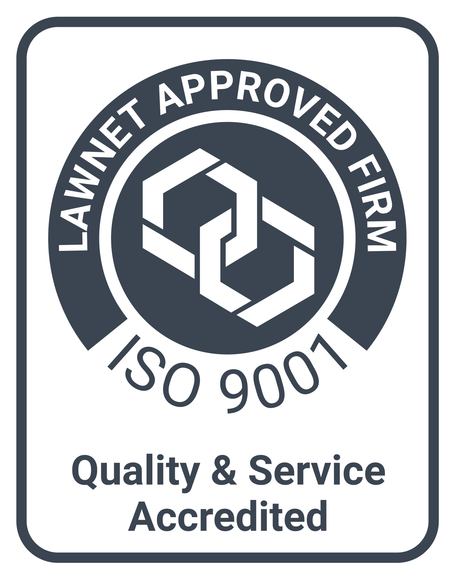 Lawnet Approved Firm - ISO 9001